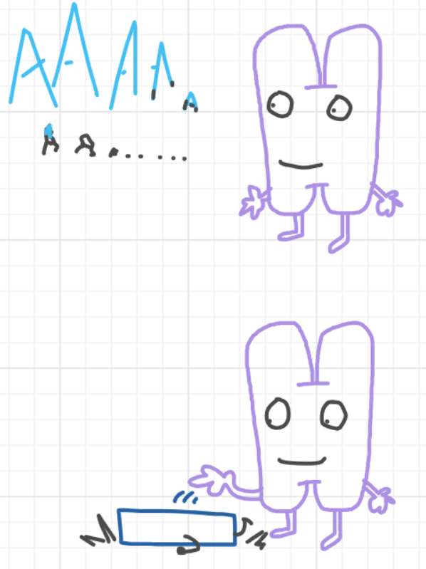 A panel from Running Duos, episode four of the Board Boards object show by Furretwalk/WalkingFurret.